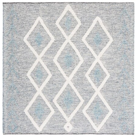 Safavieh 6 x 6 ft. Vermont Hand Loomed Square Area Rug Blue & Ivory VRM603M-6SQ
